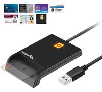 PIAL-Lecteur De Carte À Puce Usb-Cac Militaire Avec Adaptateur D'Accès Public/Carte D'Identité/Carte Sim/Carte À Puce Bancaire Ic,Compatible Avec Windows Xp/Vista/7/8/10,Mac Os