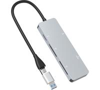 PIAL-Lecteur De Carte Cfast 2.0,Lecteur Cfast Usb C 3.0 Et Usb A,Mémoire Cfast Reader Avec Vitesse De 5 Gbit/S Pour Sandisk,Lexar,Transcend,Carte Sony,Lecture Simultanée De 5 Cartes Cfast/Tf/Sd/Xd/Cf