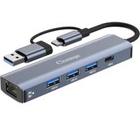 PIAL-Lecteur De Carte Sd Pour Iphone Ipad,Usb C Lecteur De Carte Sd Chargement Simultané 20W,Lecteur De Carte Micro Sd,Lecteur De Carte (5 In 2 Usb C Hub Ethernet)