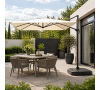 Piana parasol rectangulaire 2x3m déporté rotatif écru