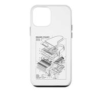 Pianiste à Queue Pianiste Musicien Schéma Technique Musique Coque pour iPhone 12 Mini