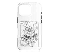 Pianiste à Queue Pianiste Musicien Schéma Technique Musique Coque pour iPhone 16 Pro