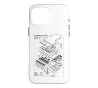 Pianiste à Queue Pianiste Musicien Schéma Technique Musique Coque pour iPhone 16 Pro Max