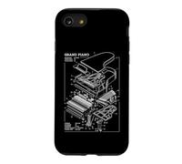 Pianiste à Queue Pianiste Musicien Schéma Technique Musique Coque pour iPhone SE (2020) / 7/8