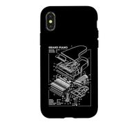 Pianiste à Queue Pianiste Musicien Schéma Technique Musique Coque pour iPhone X/XS