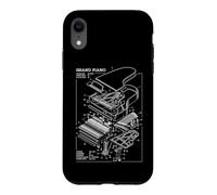 Pianiste à Queue Pianiste Musicien Schéma Technique Musique Coque pour iPhone XR