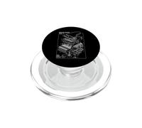 Pianiste à Queue Pianiste Musicien Schéma Technique Musique PopSockets PopGrip pour MagSafe