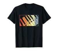 Pianiste Musicien Clés de Piano à Queue T-Shirt Graphique avec Valeur