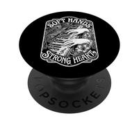 Pianiste Pianiste Soft Hands Strong Heart Musicien Vintage Music PopSockets PopGrip Adhésif
