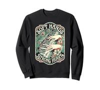 Pianiste Pianiste Soft Hands Strong Heart Musicien Vintage Music Sweatshirt