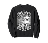Pianiste Pianiste Soft Hands Strong Heart Musicien Vintage Music Sweatshirt