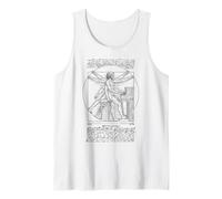 Pianiste Pianiste Vitruvian Man Leonardo Da Vinci Music Débardeur