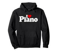 PIANISTE Piano I Love Heart Sweat à Capuche