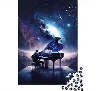 Pianiste Univers Puzzle 1000 Pièces Jeu de Puzzle 1000 Pièces Nuit Étoilée Décoration Détente 52x38cm/1000pcs