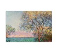 PIANK Poster sur toile Antibes in The Morning de Claude Monet - Décoration murale pour chambre à coucher, bureau, chambre, cadeau - 61 x 91,4 cm