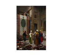 PIANK Poster sur toile The Carpet Merchant de Jean-Léon Gérôme - Décoration murale pour chambre à coucher, bureau, chambre - Cadeau sans cadre - 50,8 x 76,2 cm