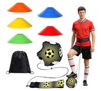 PIANKEKE Kit Matériel Entraînement Football Accessoire: Plot Sport, Ceinture Entraînement, 12 cônes et Sac de Rangement. Convient aux Ballons de Tailles 3/4/5, pour développer compétences des garçons