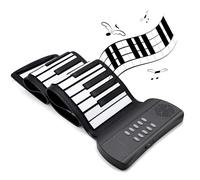 Piano à Clavier Portable 49 Touches, Clavier de Piano Flexible Enroulable électrique pour Enfants, Débutants, Adultes, Prise en Charge du Son Surround 4D