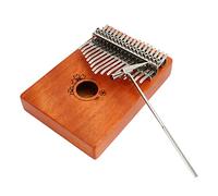 Piano à doigts à 17 touches, Kalimba en acajou avec motif floral, instrument à doigt facile à jouer pour débutants, piano portable à 17 touches avec et clé, pour voyage