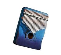 Piano à Doigts Portable Kalimba 21 Notes Piano À Doigts Multicolore en Acajou(Gradient Blue)