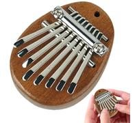 Piano à doigts portable, petit piano à pouce Sanza 8 touches Planche plate | Karimba Mbira portable en bois fait à la main pour débutants en musique, , p