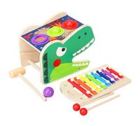Piano À Main En Bois De Dinosaure De Dessin Animé, Jouet Whack-A-Taupe Coloré, Instrument De Musique, Jouet Montessori, Cadeau Éducatif Pour Bébés Et Enfants