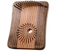 Piano à pouce 17 cordes, harpe lyre portable avec clé d'accordage, cordes supplémentaires et sac en toile de jute, instrument de musique en bois for enfants et adultes (Color : Cherry+Black Walnut)