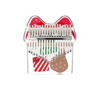 Piano à pouce 17 touches instrument de musique portable pour débutants intéressant fête voyage boîte à musique Père Noël cadeau dessin animé mignon