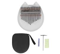 Piano à pouce à 17 touches, instrument Kalimba transparent en acrylique avec planche à motif d'ours, cadeau musical facile à jouer pour les débutants, mini piano à pouce portable