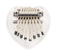Piano à pouce à 8 touches |Kalimba portable en acrylique en forme de cœur |Mini instrument de musique pour cadeaux/voyage/décoration |Facile à apprendre, beau son (heart shaped crystal)