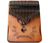 Piano à pouce Kalimba 21 touches en bois Kalimba Piano à pouce accordé portable avec sculpture portable pour enfants, adultes, débutants, cerf Pia