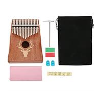 Piano à pouce Kalimba à 17 touches, jouet d'instrument de musique portable, bois d'acajou sélectionné avec touches en métal minéral pour un son éthéré, taille mini avec sac de