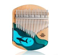 Piano à pouce Kalimba à 21 touches avec accordeur, marteau et sac - Instrument de percussion à main en bois massif pour débutants, avec livre de chansons et chiffon