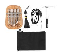 Piano à pouce Kalimba à 8 touches GECKO K-8CA avec mini instrument de percussion en bois de camphre à trou de suspension