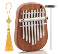 Piano à pouce Portable, Mini Kalimba à 8 Touches, Instrument de Musique Marimba en Bois, Thumb Piano, Kalimba Instrument Enfant Adulte Débutant, Piano à Doigts en Bois Massif avec Marteau D'accord