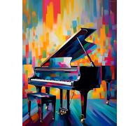 Piano À Queue Abstrait Affiche Étain Vintage Métallique Panneau Rétro Affiche Poster Plaque Pour Salle De Bain Café Bar Pub 20X30Cm