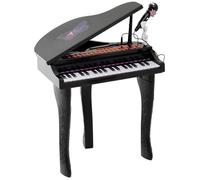Piano à queue électronique - HOMCOM - 37 touches micro LED enregistrement jouet musique - PP - noir