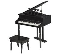 Piano à queue enfant en bois 30 touches - tabouret et pupitre inclus - MDF noir