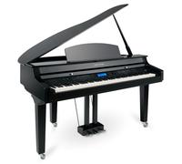Classic Cantabile GP-A 810 Piano Numérique (88 touches avec mécanique à marteaux, capteurs triples, 1200 Voices, 270 Styles, Bluetooth, 38 effets, simulation de sourdine, 3 pédales) noir brillant