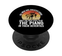 Piano Amusant pour Papa, 70e Anniversaire, fête des pères PopSockets PopGrip Adhésif