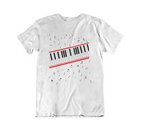 Piano - As Seen on Michael Jackson - Womens Band Organic Cotton T-Shirt