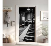 Piano Autocollant Porte 3D Auto-Adhésif 80x210 cm, Instruments De Musique Sticker Porte Autocollants de Porte, Moderne Stickers pour Chambre Cuisine Intérieure Y6Nc75