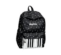 Piano Backpack - Large Capacity Nylon School Bag | Lightweight Printed Des