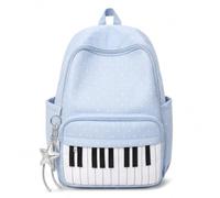 Piano Backpack Polka Dot Backpack Y2k Bookbag Medium Daypack (Blue)