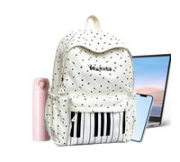 Piano Backpacks - Large Capacity Piano Print Lightweight Schoolbag