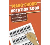 PIANO CHORD NOTATION BOOK for compositions, ideas and songs: Easy chord notation on a piano keyboard layout for sheet music non-readers