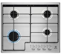 Electrolux Plaque de cuisson encastrable EGS6424X – Grilles en fonte, allumage intégré, Sicurgas