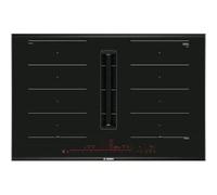 Bosch Serie 8 PXX875D67E plaque Noir Intégré 80 cm Plaque avec zone à induction 4 zone(s) Hotte intégrée