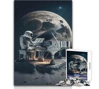 Piano dans l'espace - Puzzle de 1000 pièces pour Adolescents - Activité éducative et logique - Cadeau Unique et Plein de tendresse - Dimensions 38x26cm