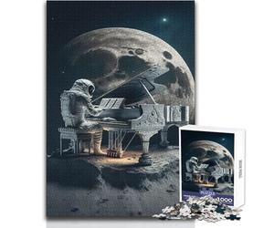 Piano dans l'espace - Puzzle de 1000 pièces pour Adolescents - Activité éducative et logique - Cadeau Unique et Plein de tendresse - Dimensions 38x26cm